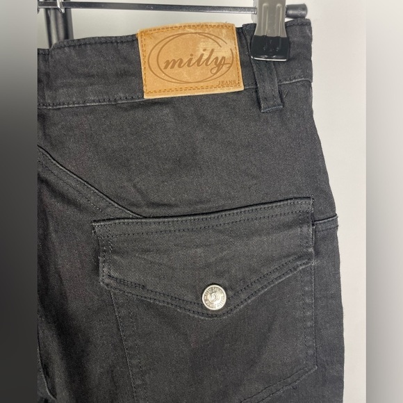Vintage Milly Jeans Black Studded Y2K  Bell Bottom Flared‎ Denim - Picture 6 of 8